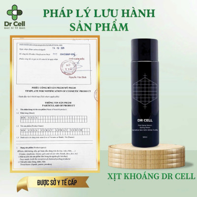 Xịt Khoáng Tế Bào Gốc Dr Cell 120ml cấp ẩm phục hồi da cho da tươi trẻ - Hàng Chính Hãng
