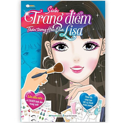 Sách - Trang Điểm Thần Tượng Hàn Quốc Lisa (Hơn 100 Stickers) - Megabook