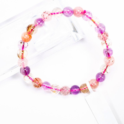 Vòng tay đá Super Seven size hạt 7mm - Ngọc Quý Gemstones