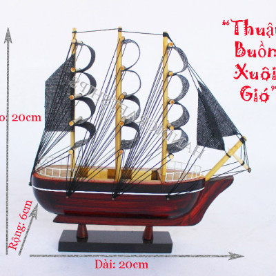 Combo 2 thuyền buồm 20&25cm (sẵn sàng trưng bày), có hỗ trợ ship
