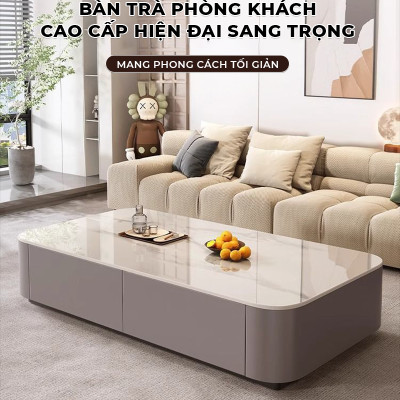 Bàn trà sofa bọc da cao cấp thương hiệu IGA - GM167