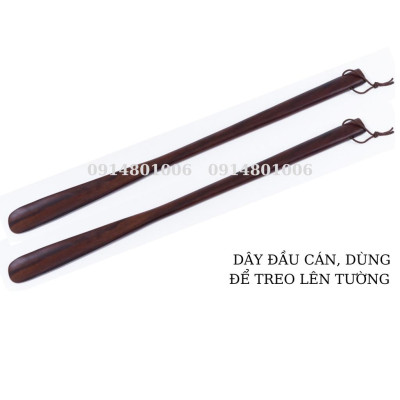 Hai Cây Xỏ Giầy Gỗ Muồng Đen KT 55CM- DAICAT -Hàng chính hãng