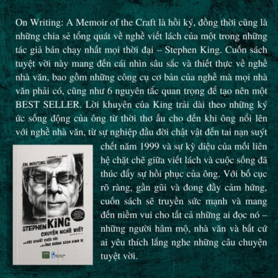 Sách - Chuyện Nghề Viết Và Góc Khuất Cuộc Đời Của Ông Hoàng Kinh Dị - Stephen King - 1980 Books