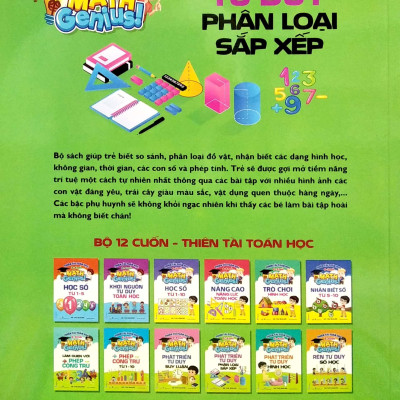 Thiên Tài Toán Học (5-6 Tuổi) - Phát Triển Tư Duy Phân Loại Sắp Xếp