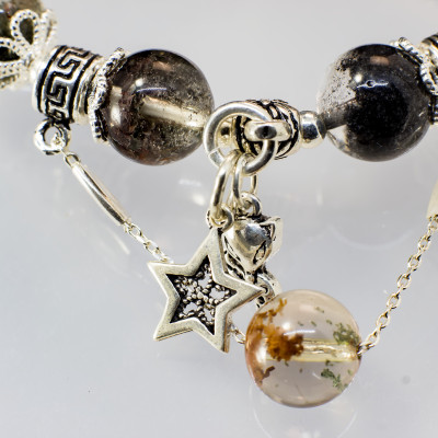 Vòng phong thủy Thạch anh ưu linh cảnh (Scenned Quartz) tự nhiên BlackMount #VT030