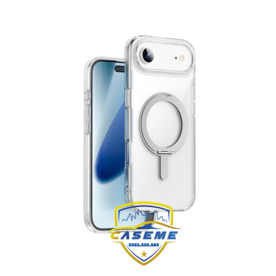 Ốp Lưng Wi wu IShield Ultra MCC-201 Cho iPhone 17, iPhone Air, iPhone 17 Pro, iPhone 17 Pro Max – Trong Suốt, Chống Sốc, Nam Châm, Giá Đỡ 360°  - Hàng Nhập Khẩu