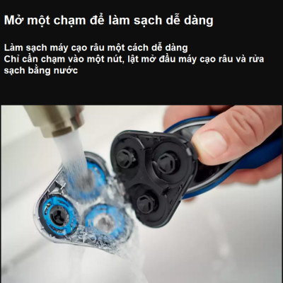 Máy cạo râu khô và ướt Philips S5466/03, pin Li-ion, thời gian sử dụng 17 lần cạo ( 50 phút) - Hàng chính hãng, bảo hành 24 tháng