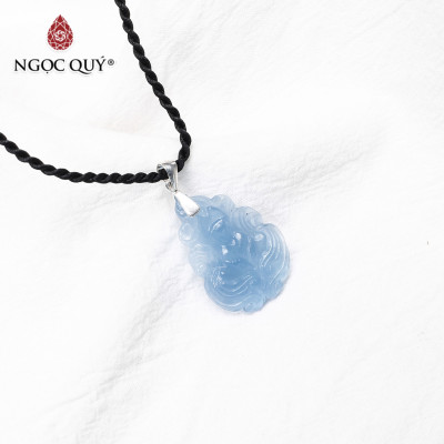 Mặt dây chuyền nữ hoàng hồ ly đá aquamarine mệnh thủy, mộc - Ngọc Quý Gemstones