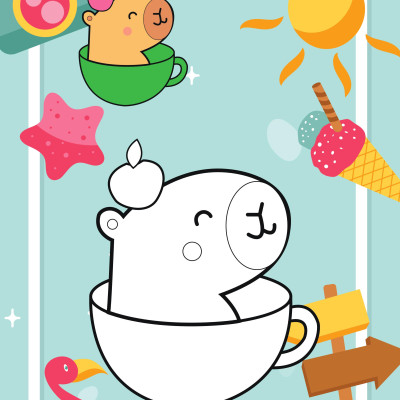 Sách - Bé Tô Màu - Capybara mùa hè đáng nhớ