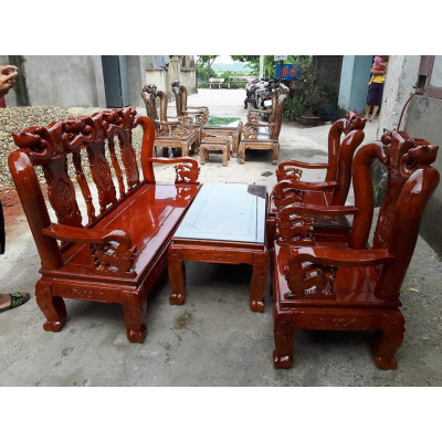 Bộ bàn ghế minh quốc đào gỗ xoan ta Tay 10 và Tay 12