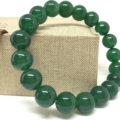 Vòng Tay Đá Mã Não Xanh Lá 10mm