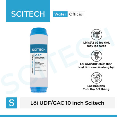 Bộ lõi số 1,2,3 10 inch (Lõi PP-UDF-CTO) - Dùng cho máy lọc nước RO, bộ lọc thô - Hàng chính hãng