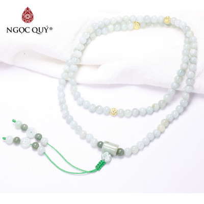 Chuỗi 108 hạt cẩm thạch phỉ thúy mệnh hỏa, mộc - Ngọc Quý Gemstones