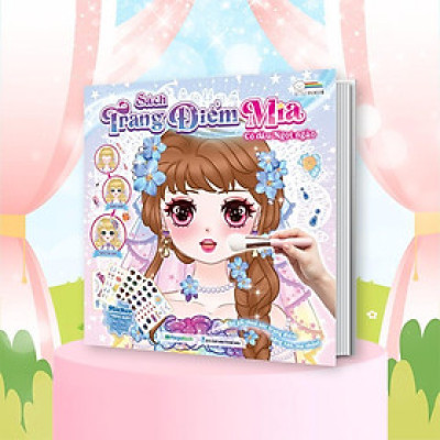 Sách - Trang Điểm Mia - Cô Dâu Ngọt Ngào (Hơn 100 Stickers Mắt Môi Phụ Kiện Lấp Lánh) - Megabook
