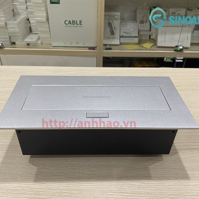 Hộp ổ cắm điện âm bàn tích hợp Lan, USB data 3.0 Sinoamigo STS-212GST-1 chính hãng
