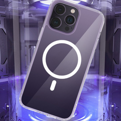 Ốp Lưng Trong Suốt Hỗ Trợ Sạc Từ Tính (MAG.SAFE) Dành Cho iPhone 15 Pro Max / 15 Pro / 15 Plus / 15, MIPOW TRANSPARENT - HÀNG CHÍNH HÃNG