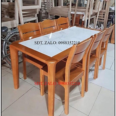 bộ bàn ăn cao cấp gỗ sồi nga