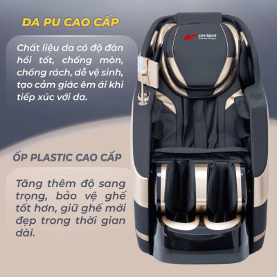 Ghế Massage Lifesport LS-359, Ghế Massage Cảm Biến AI Hiện Đại Dò Tìm Huyệt Đạo Và Có Đến 20 Chế Độ Massage