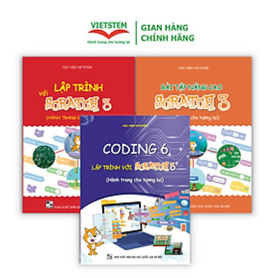 Combo 3 sách hướng dẫn học lập trình Scratch cho học sinh lớp 6