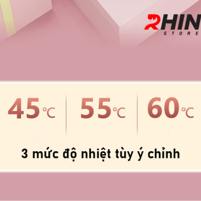 Máy massage làm ấm bụng, giảm đau bụng đau lưng cho bạn gái đến kỳ Rhino W401 Đai đeo chườm nóng giảm đau bụng kinh nguyệt - Hàng chính hãng