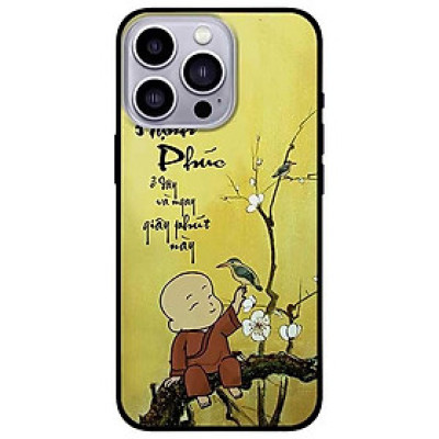 Ốp lưng dành cho Iphone 13 Mini - Iphone 13 - Iphone 13 Pro -  Iphone 13 Pro Max - Hạnh Phúc Chú Tiểu Hoa Trắng