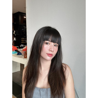 Mái ngố đơn tóc thậ.t nữ (không có tóc phía sau) - Tóc Giả Vân Anh