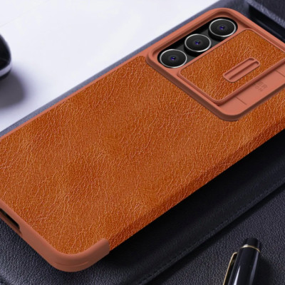 Bao da dành cho SamSung Galaxy S24 Fe hiệu Nillkin QIN - Hàng nhập khẩu