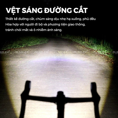 Đèn Xe Đạp Cao Cấp CBL-1000 lumens, dung lượng 1800 mAh Magic Shine , kèm giá đỡ và remote kèm theo (đủ phụ kiện) - Mai Lee