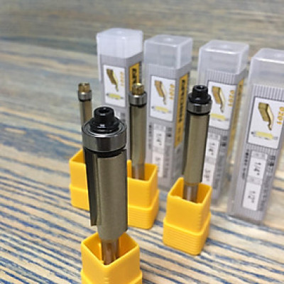 Mũi phay, mũi soi, mũi cắt cạnh thẳng ổ bi 1/4"x3/8" (D=9.53mm) Arden