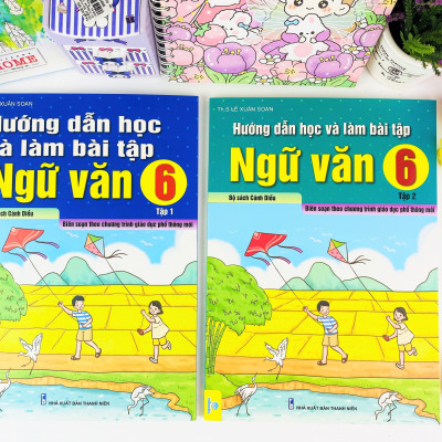 Sách - Combo 2 Cuốn Hướng Dẫn Học Và Làm Bài Tập Ngữ Văn 6 - Biên soạn theo CT GDPT mới - Cánh Diều - ndbooks