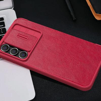 Bao da dành cho SamSung Galaxy S24 Fe hiệu Nillkin QIN - Hàng nhập khẩu