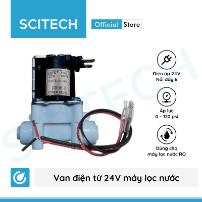 Van điện từ 24V, 36V nối nhanh kèm dây điện dùng trong máy lọc nước - Hàng chính hãng