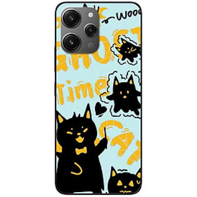 Ốp lưng cho Xiaomi Redmi 12 4G - Redmi Note 12 4G - Redmi Note 12 Pro 4G - 12 Pro 5G - Mèo Mun GHOST - Hàng Chính Hãng