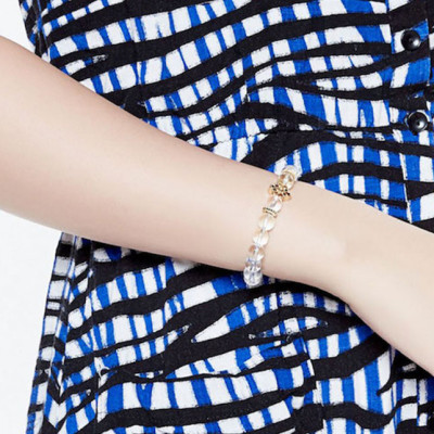 Vòng Đá Thạch Anh Trắng Phối Charm Bạc 925 8mm Ngọc Quý Gemstones VT163