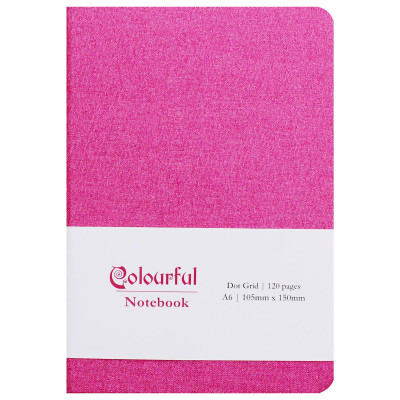 Sổ Colourful Notebook A6 - Dòng Kẻ Chấm - 120 Trang 100gsm - The Sun - Màu Hồng