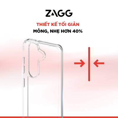 Ốp lưng bảo vệ ZAGG dành cho Samsung S25 Ultra chống ố vàng, va đập và trầy xước, ZAGG Crystal Palace Lite_ Hàng Chính Hãng