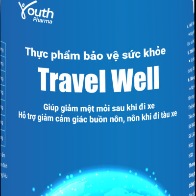 Nước Uống Travel Well Youth Pharma Hỗ Trợ Làm Giảm Tình Trạng Say Tàu Xe Hộp 10 chai