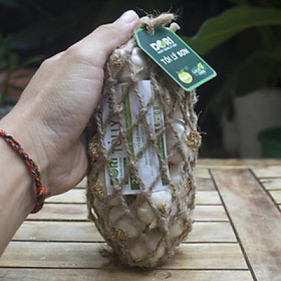 Tỏi Lý Sơn Dori Hữu cơ - Loại tỏi nhiều tép - Túi lưới 250g - Trồng tại đảo Lý Sơn