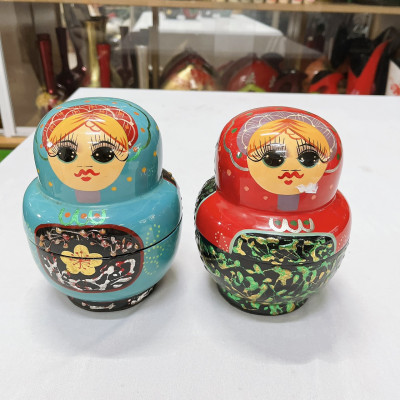 Bộ 3 Búp bê Nga sơn mài cao cấp Thanh Bình Lê quà tặng ý nghĩa, trang trí bàn, kệ, tủ, nhà cửa, văn phòng, đựng trang sức