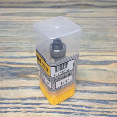 Mũi phay, mũi soi, mũi cắt vát cạnh 45 độ ổ bi 1/4"x1/4" (6.35mm) ARDEN