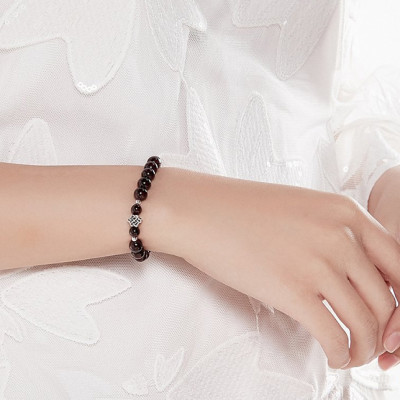 Vòng Tay Đá Garnet (Ngọc Hồng Lựu) Mix Charm Ngọc Quý Gemstones VT26