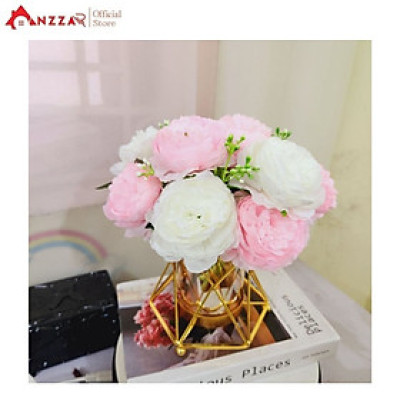 Lọ hoa lụa cao cấp khung thép mạ vàng phong cách Bắc Âu nhiều mẫu đẹp trang trí nhà cửa, decor tiệc cưới, sự kiện