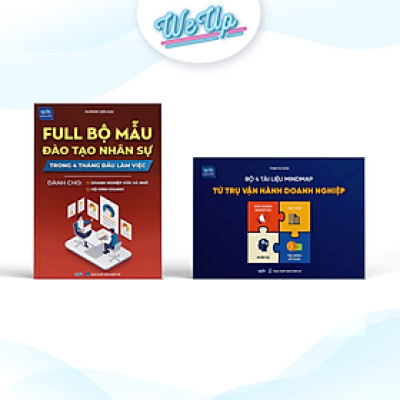 Combo 2 sách: Bộ 4 tài liệu Mindmap Tứ trụ vận hành doanh nghiệp và Full bộ mẫu đào tạo nhân sự trong 4 tháng (Combo/lẻ)