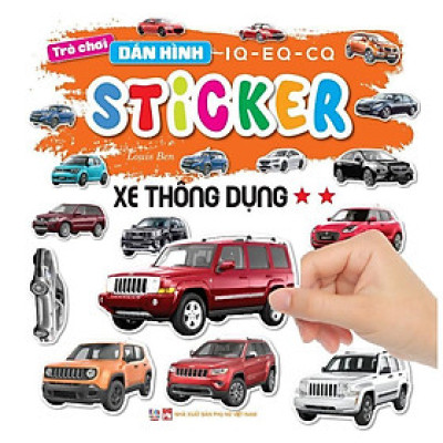 Sách - Trò Chơi Bóc Dán Hình Sticker - Xe Thông Dụng - Tập 2 - Rèn Luyện IQ EQ CQ - Việt Thư
