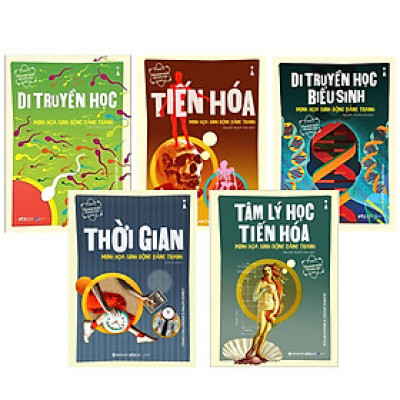 Combo Dẫn Nhập Ngắn Về Khoa Học - Minh Họa Sinh Động Bằng Tranh: DI TRUYỀN HỌC + DI TRUYỀN HỌC BIỂU SINH + TIẾN HÓA + TÂM LÝ HỌC TIẾN HÓA + THỜI GIAN