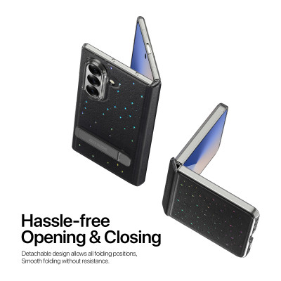 Bao da dành cho Samsung Galaxy Z Flip 7 Dux Ducis STEX Series PU Leather Foldable_ Hàng chính hãng