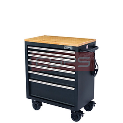 Tủ dụng cụ 7 ngăn kéo mặt gỗ màu đen mờ