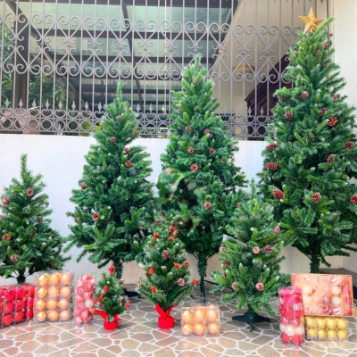 Cây thông trang trí Noel - Size từ 45cm đến 150cm - Cây không bao gồm phụ kiện - Cây giả, hoa lụa Decor trang trí nhà cửa.