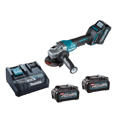 MÁY MÀI GÓC 1100W 100MM DÙNG PIN 40V (2 PIN 40V MAX 4AH VÀ 1 SẠC NHANH.) MAKITA GA027GM201 - HÀNG CHÍNH HÃNG