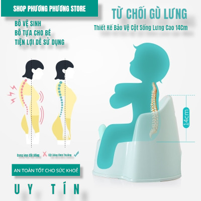 Ghế Bô Cho Bé Đi Vệ Sinh Có Tựa Lưng,Chân Đế Chống Trượt,Có Ngăn Chứa Dễ Tháo Lắp Cọ Rửa ( Chống Gù Lưng / Tốt Cho Sức Khỏe ) MSP5640VN